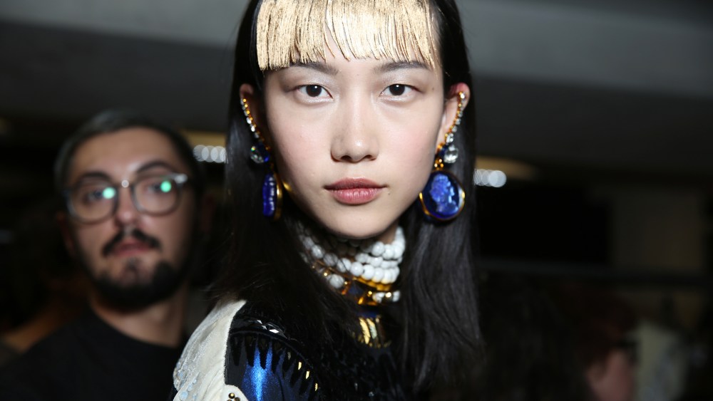 Backstage at Jean Paul Gaultier Couture Fall 2017
