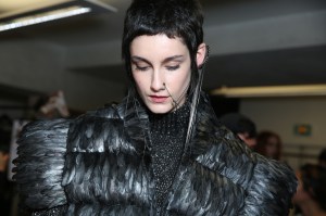 Backstage at Jean Paul Gaultier Couture Fall 2017