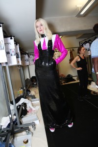 Backstage at Jean Paul Gaultier Couture Fall 2017