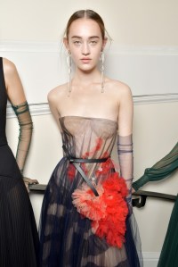 Backstage at Schiaparelli Couture Fall 2017