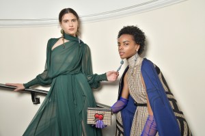 Backstage at Schiaparelli Couture Fall 2017