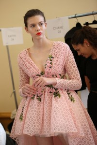 Backstage at Giambattista Valli Couture Fall 2017