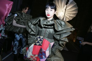 Backstage at Viktor & Rolf Couture Fall 2017