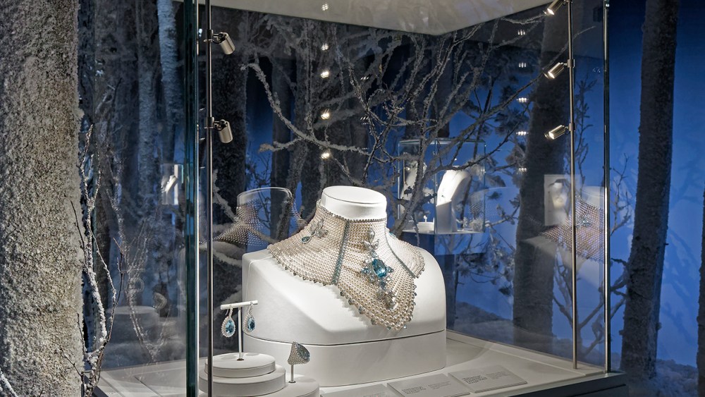A view of Boucheron’s wintry presentation.