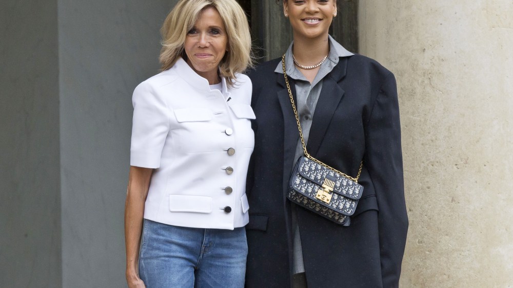 Brigitte Macron and Rihanna at the Élysée palace.
