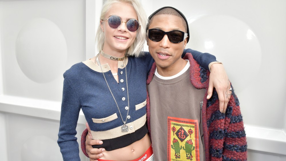 Cara Delevingne and Pharrell Williams