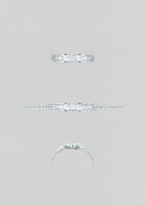 Perseide Watch: White gold, H VS2 Pear-shaped rose-cut diamond for 2.18 carats, I SI Pear-shaped rose-cut diamond for 2.29 carats, brilliant-cut diamonds.