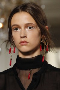 Model on the catwalk, jewelry detailValentino show, Runway, Fall Winter 2017, Haute Couture Fashion Week, Paris, France - 05 Jul 2017