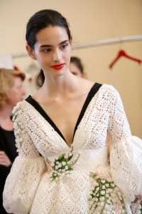 Model backstageGiambattista Valli show, Fall Winter 2017, Haute Couture Fashion Week, Paris, France - 03 Jul 2017