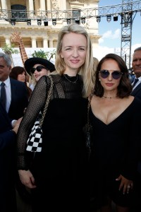 Delphine Arnault and Natalie Portman front row at Christian Dior