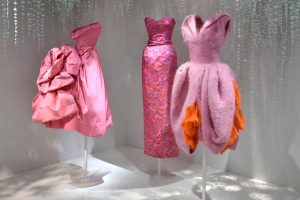 Dresses by Christian Dior and John Galliano in the Dior exhibition at Les Arts Décoratifs. 