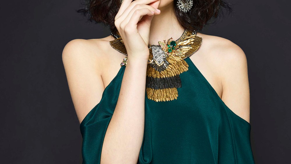 A look from the Erte x Kobi Halperin capsule collection for Neiman Marcus.
