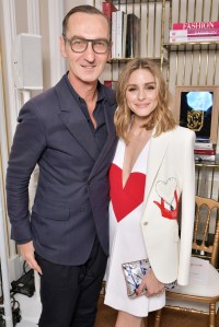 Bruno Frisoni and Olivia Palermo at Schiaparelli