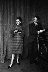 Jeanne Moreau with Pierre Cardin