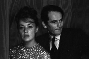 Jeanne Moreau with Pierre Cardin