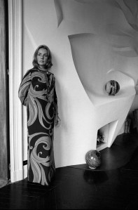 Jeanne Moreau at home