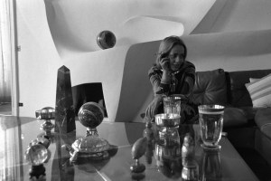 Jeanne Moreau at home