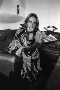 Jeanne Moreau at home