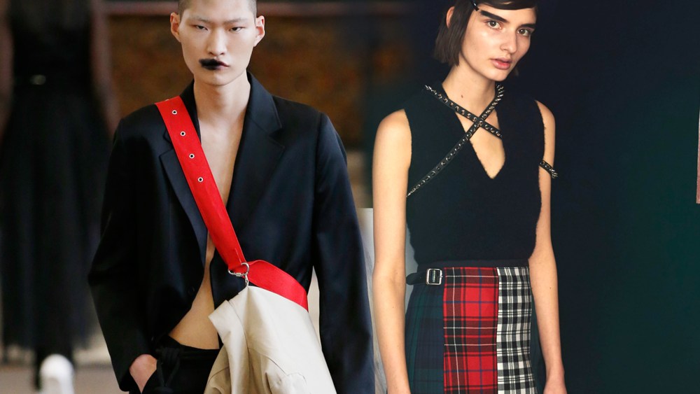 Looks from Matthew Miller's and Le Kilt's Fall 2017 collections.