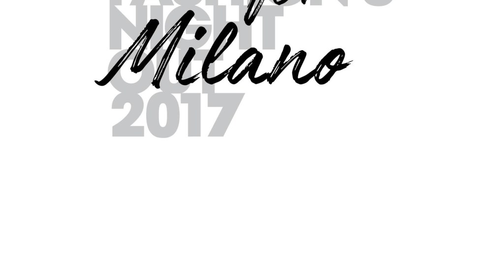 The new logo of Vogue Fashion's Night Out in Milan.