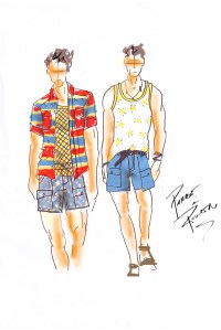 “The spring 2018 collection draws inspiration from the lyrics of John Denver’s song, Rocky Mountain High, with an emphasis on the lyrics 'serenity of a clear blue mountain lake.' During these unsettling times in America, we’re asking what does a modern manifestation of that time look like for 2018 and beyond." — Parke Lutter and Ronen Jehezkel, Parke & Ronen