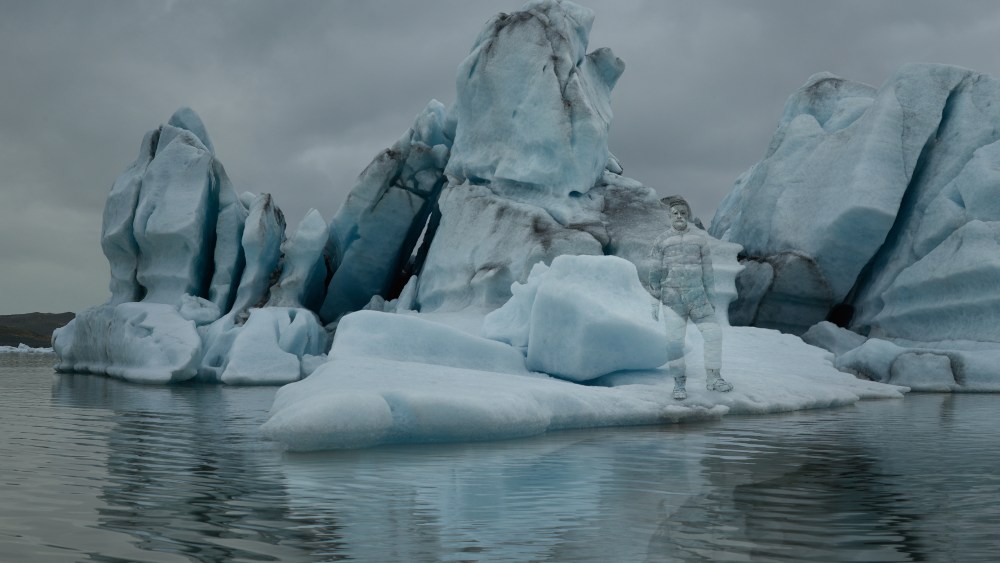 Liu Bolin 'Disappears' in an Iceberg for Moncler Fall 2017 Ads
