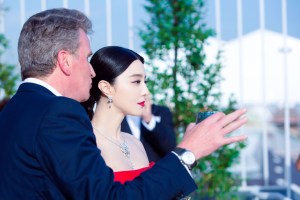 Fan Bingbing at the De Beers event with the company’s ceo, François Delage. 