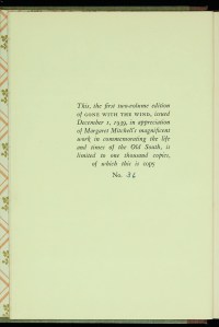 Vivien Leigh’s personal copy of Gone with the Wind, given to her by the author Margaret Mitchell Estimate £5,000-7,000