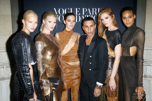 Lush, Lara Stone, Valery Kaufman, Olivier Rousteing, Alexina Graham and Cindy Bruna