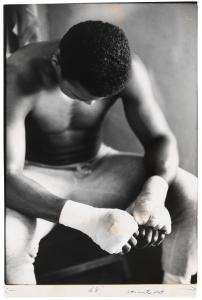 Gordon Parks (1912-2006), Bandaged Hands, Muhammad Ali, 1966. Gelatin silver print, 13 5/16 x 9 1/4 in. (33.8 x 23.5 cm). Whitney Museum of American Art, New York; purchase, with funds from Joanne Leonhardt Cassullo, The Dorothea L. Leonhardt Fund at The Communities Foundation of Texas, Inc., and Michèle Gerber Klein 98.59 Courtesy of and © The Gordon Parks Foundation