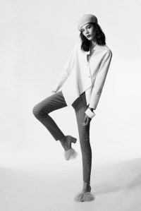 Yestadt Millinery Zina Beret with Metallic Trim, Ji Oh Asymmetrical Hem Skirt, Haus Alkire and Overton Zip Trouser.