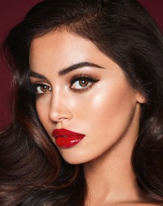 Charlotte Tilbury's newly launched make up wardrobe campaign features 10 different looks as modeled by Cindy Kimberly.