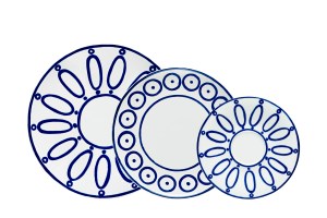 Looks from the tableware collection collaboration between Dior Maison and Themis Zouganeli.