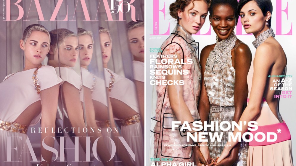 The covers of Harper's Bazaar UK and Elle UK