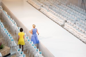 The atmosphere at the Jeffrey Fashion Cares Charity show, 2015.