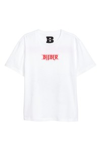 A look from Justin Bieber's Purpose Tour merch at H&M.