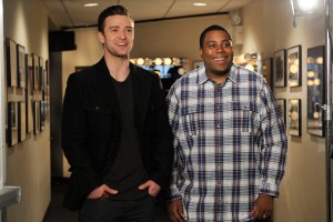 Justin Timberlake and Kenan Thompson on SNL.