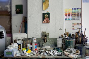 A look at Leslie Wayne's studio.