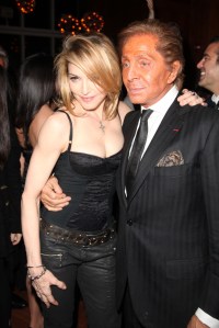 Madonna (L) and Valentino Garavani attend Valentino's The Last Emperor DVD party at The Standard.