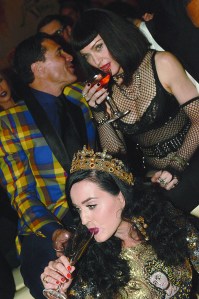 Katy Perry and Madonna at the Met Ball after party.