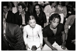 Madonna and Carlos Leon in the front row at the Versace Spring/Summer 1996 show