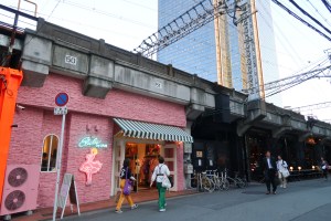 Elulu by Jam sits underneath the Tokaido Main railway in the aNz vintage shop inside the Sakura building in Nakazakicho neighborhood.