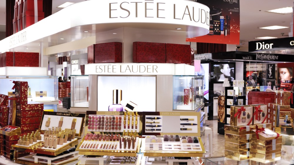 An in-store Estée Lauder display.