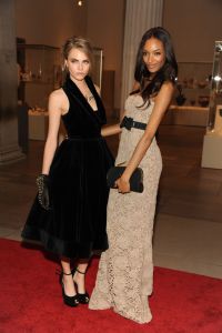 Cara Delevingne (L) and Jourdan Dunn attend the Metropolitan Museum of Artâ??s 2012 Costume Institute Gala featuring the debut of â??Schiaparelli and Prada: Impossible Conversations.â??Met Costume Institute Gala 2012, New York