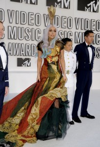 Lady Gaga Lady Gaga, center, arrives at the MTV Video Music Awards on in Los AngelesMTV Video Music Awards Arrivals, Los Angeles, USA