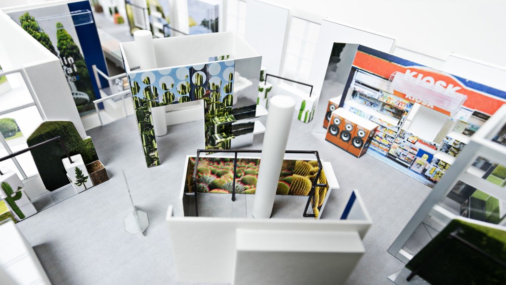 An architectural scale model of Sacai’s Jardin Colette takeover.
