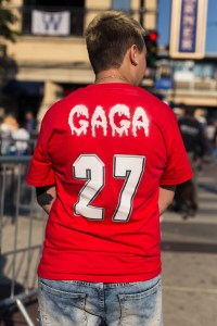 Street style at the Lady Gaga concert at Wringley Field in Chicago.