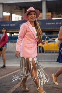 Street style at the Lady Gaga concert at Wringley Field in Chicago.