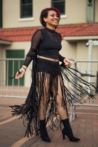 Street style at the Lady Gaga concert at Wringley Field in Chicago.