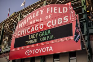 Street style at the Lady Gaga concert at Wringley Field in Chicago.